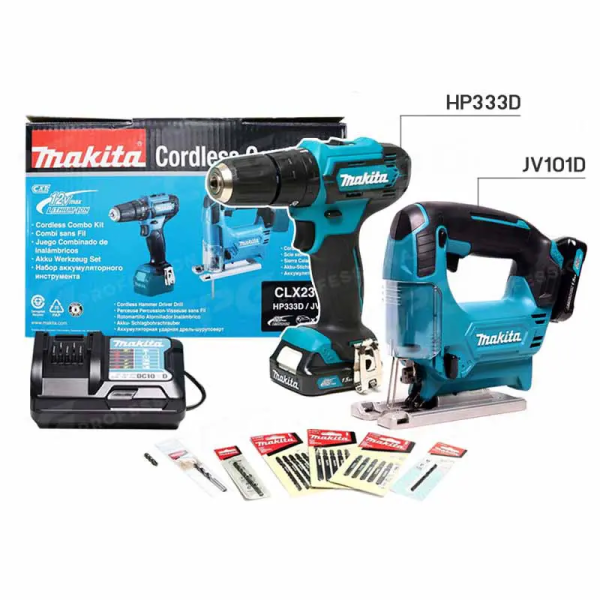 Bộ sản phẩm Makita CLX230X1 (HP333D＋JV101D)(12V MAX)