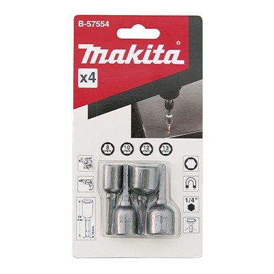 Bộ đầu tuýp vặn ốc 4 cái Makita B-57554 (8,10,12,13) X 48MM