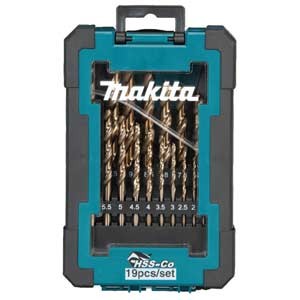 Bộ mũi khoan inox/ sắt HSS_CO 19cái/bộ Makita D-67561