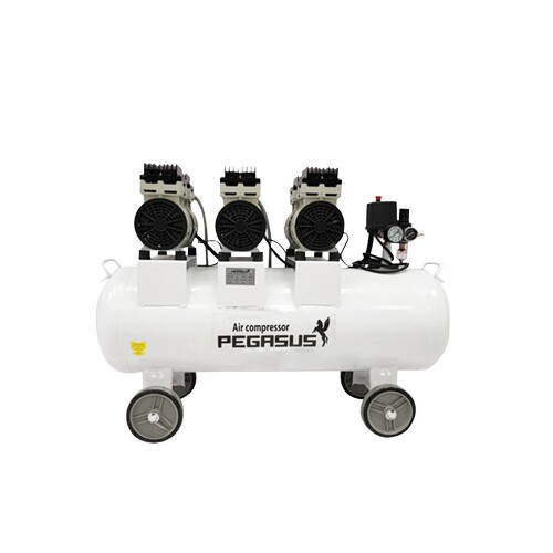 MÁY NÉN KHÍ KHÔNG DẦU GIẢM ÂM PEGASUS TM- OF750x2- 70L